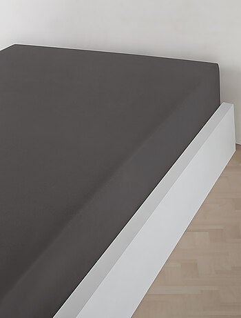 Sábana bajera jersey algodón-Antracita