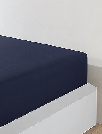 Sábana bajera jersey algodón-Azul marino