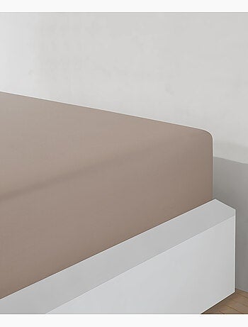 Sábana bajera jersey algodón-Beige