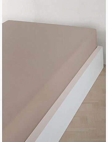 Sábana bajera jersey algodón-Beige