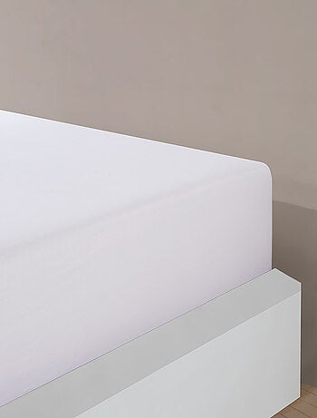 Sábana bajera jersey algodón-Blanco