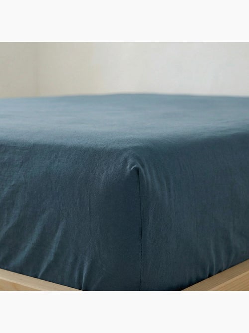 Sabana bajera lisa 100% algodón, para colchón de 30cm grosor - Gamusi. - Kiabi