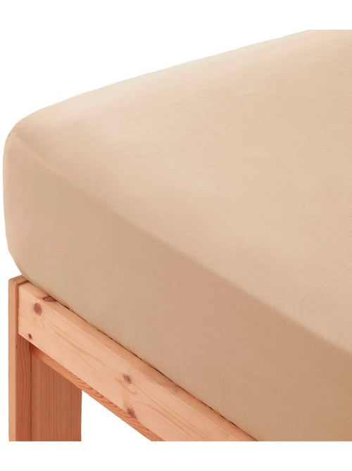 Sabana bajera lisa 100% algodón, para colchón de 30cm grosor - Gamusi. - Kiabi
