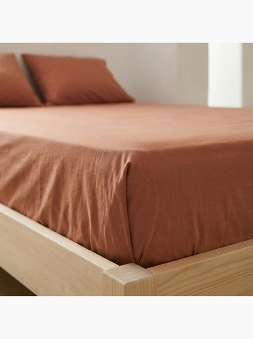 Sabana bajera lisa 100% algodón, para colchón de 30cm grosor - Gamusi. - Kiabi