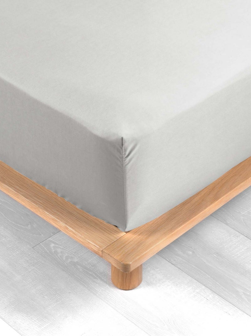 Sábana bajera lisa 100% algodón percal ORIGINE Blanco - Kiabi