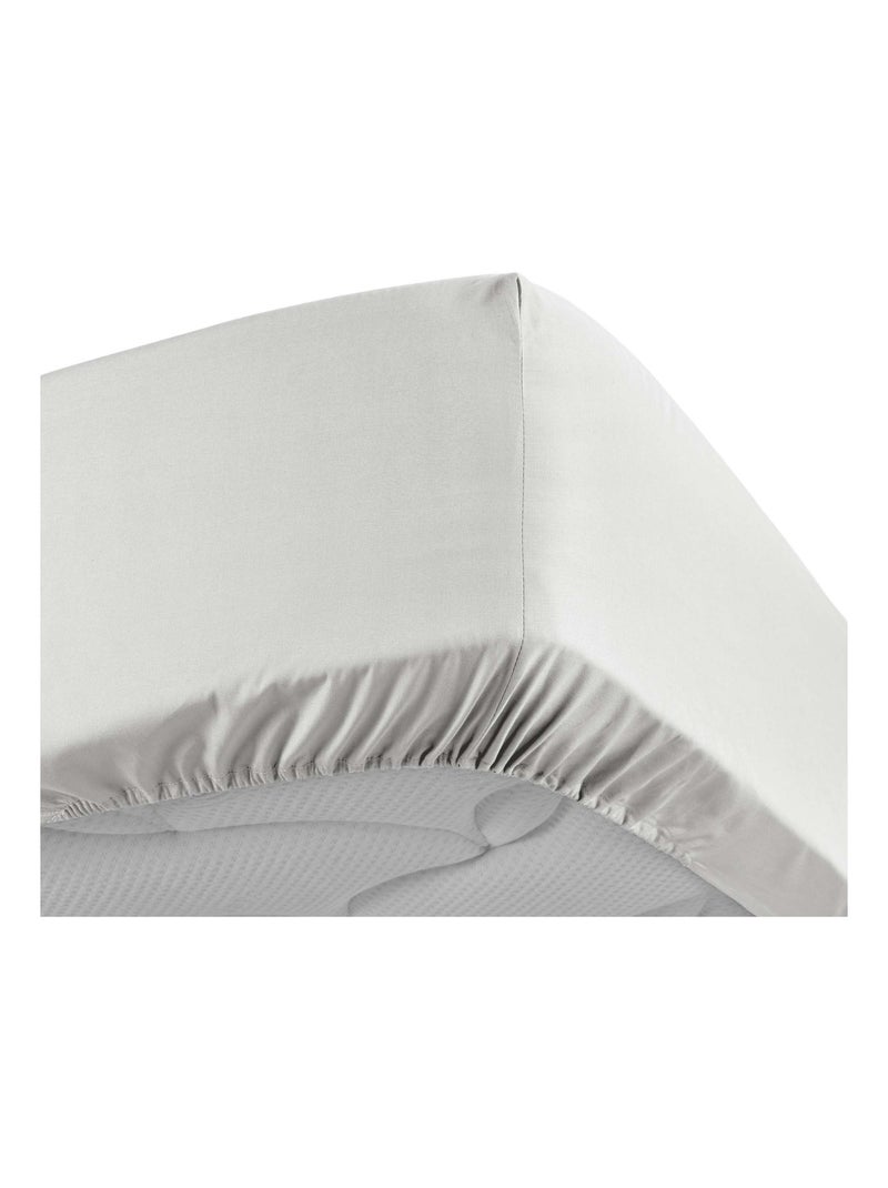 Sábana Bajera Lisa 100% Percal de Algodón Blanco - Kiabi