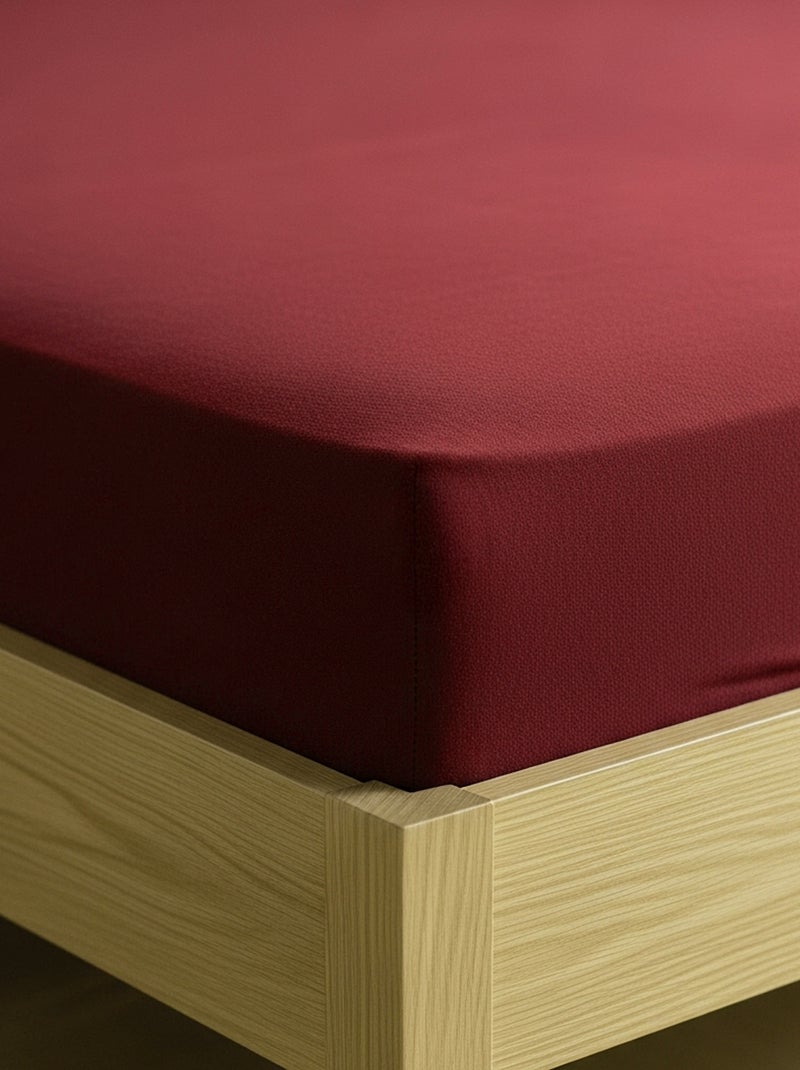 Sábana bajera lisa 140 x 200 cm Marron - Kiabi