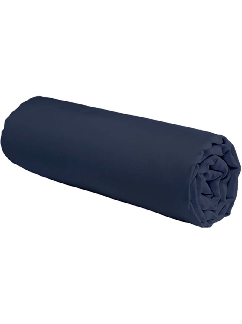 Sábana bajera lisa de algodón de 57 hilos Negro Negro - Kiabi