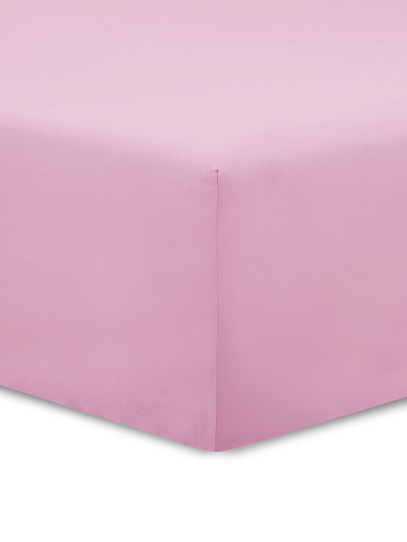 Sábana bajera lisa viejo rosa - Kiabi