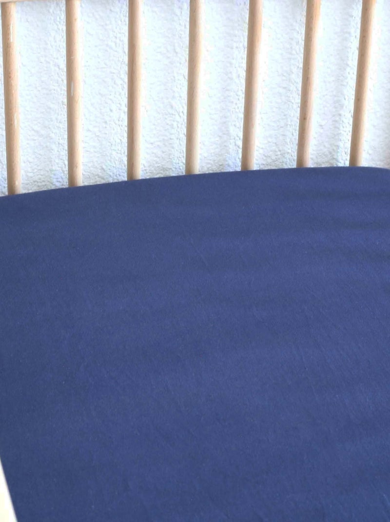 Sábana bajera oeko-tex® standard 100 Azul marino - Kiabi