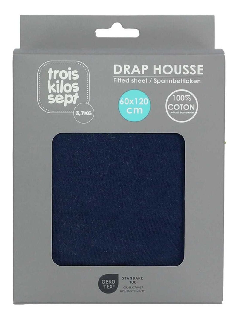 Sábana bajera oeko-tex® standard 100 Azul marino - Kiabi