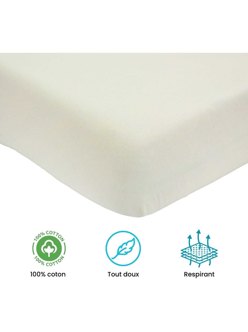 Sábana bajera OEKO-TEX® STANDARD 100 Beige - Kiabi