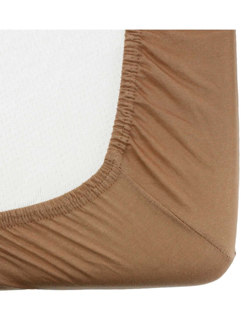 Sábana bajera OEKO-TEX® STANDARD 100 Camel - Kiabi