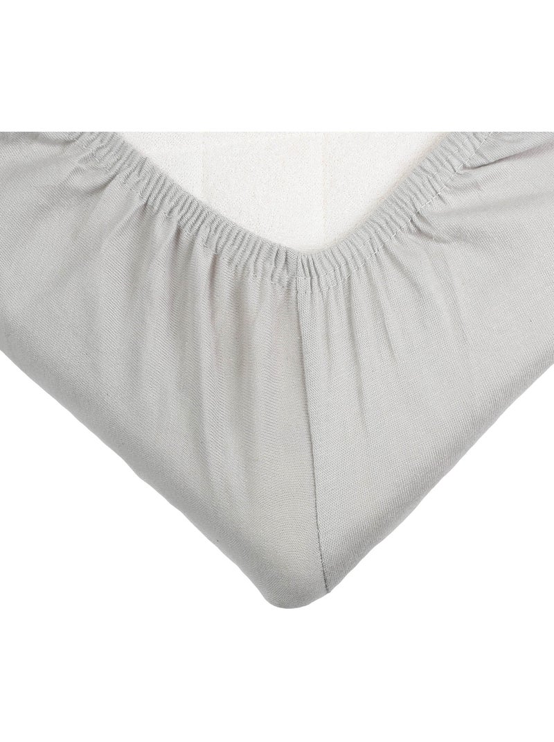 Sábana bajera OEKO-TEX® STANDARD 100 Gris claro - Kiabi