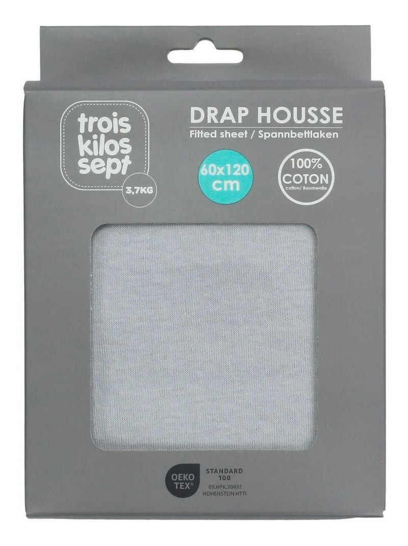 Sábana bajera oeko-tex® standard 100 Gris - Kiabi