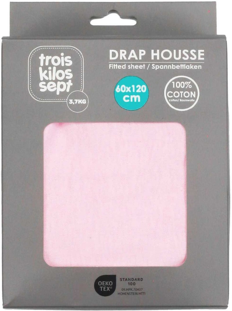 Sábana bajera OEKO-TEX® STANDARD 100 Rosa pálido - Kiabi
