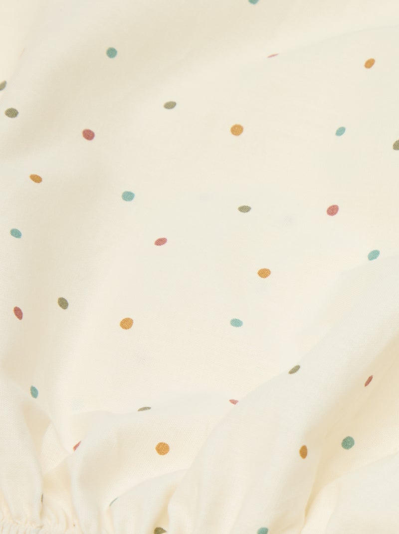 Sábana bajera para 1 persona 90 x 190 de algodón - Kiabi Home Beige - Kiabi