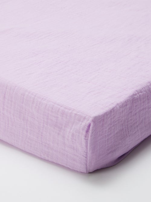 Sábana bajera para 2 personas (150x200cm) en gasa de algodón - Kiabi Home - Kiabi Sábana bajera para 2 personas (150x200cm) en gasa de algodón - Kiabi Home - Kiabi