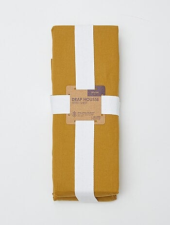 Sábana bajera para 2 personas (180x200) de algodón - Kiabi Home