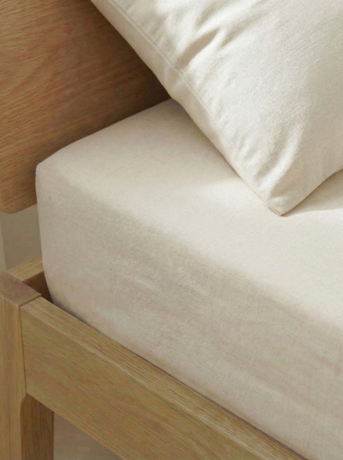 Sábana bajera para 2 personas (180x200) de algodón - Kiabi Home - Kiabi