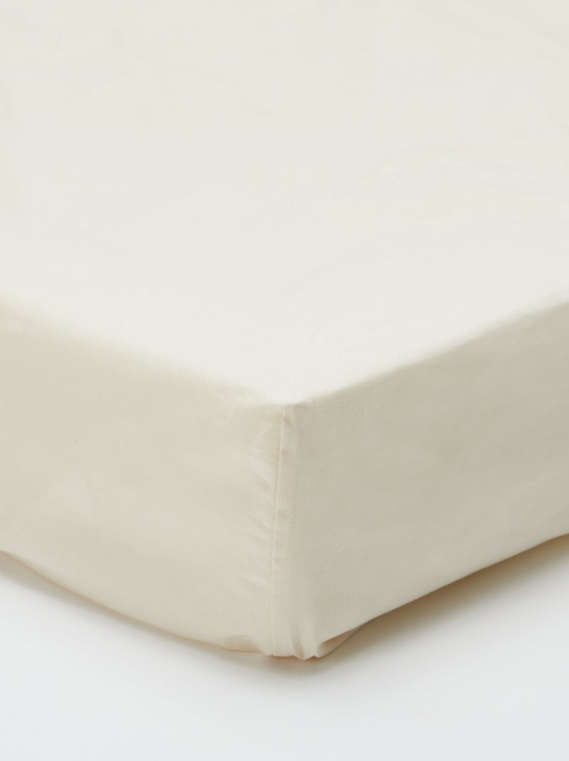 Sábana bajera para 2 personas (180x200) de algodón - Kiabi Home BLANCO - Kiabi