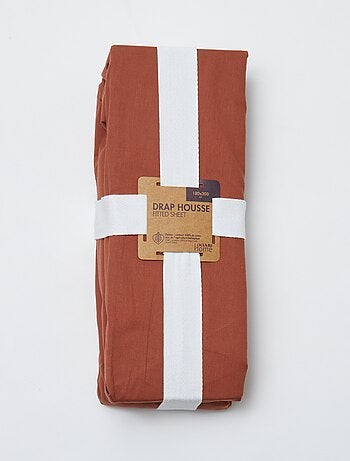 Sábana bajera ajustable para cama de matrimonio (180x200) de algodón - Kiabi Home