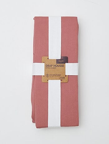 Sábana bajera ajustable para 2 personas (180x200) de algodón - Kiabi Home