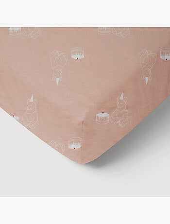 Sábana bajera para bebé en punto de algodón elástico 100% cumpleaños