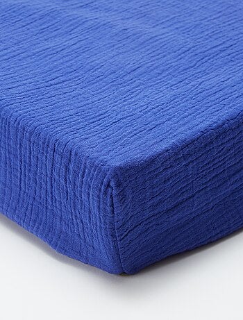 Sábana bajera para cama de 2 personas (150x200cm) de gasa de algodón - Kiabi Home