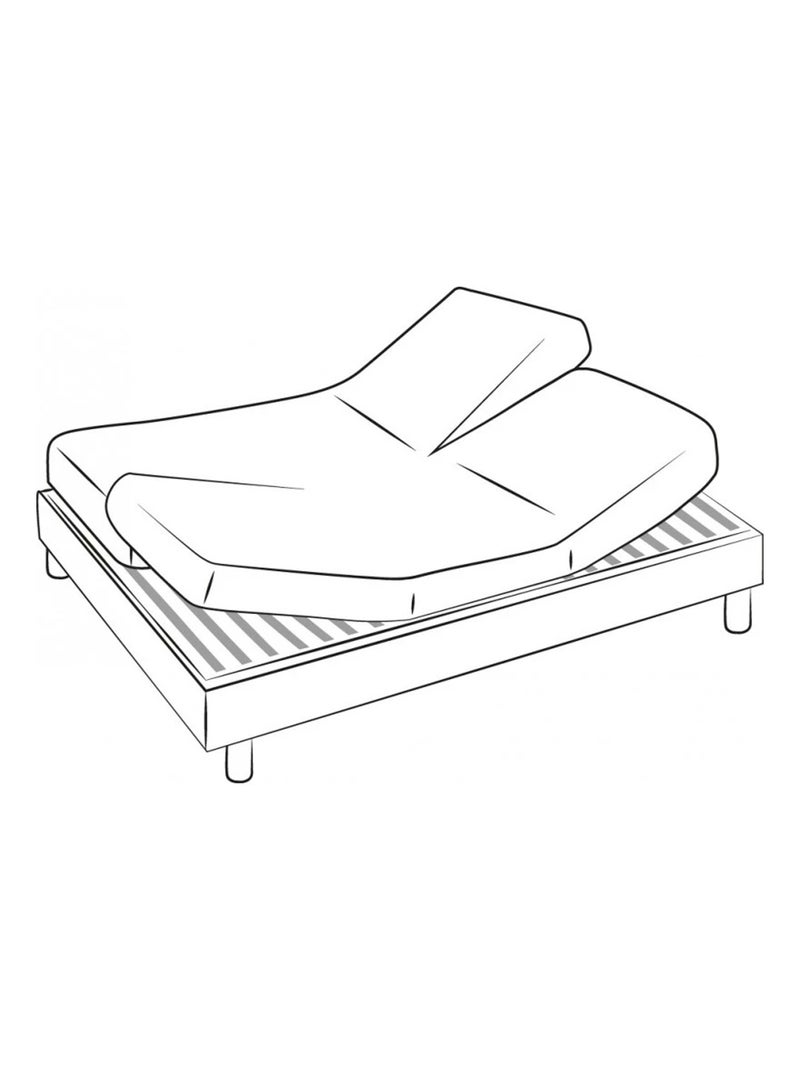 Sábana bajera para cama elevable en algodón liso - Cap 23 cm n Marrón claro - Kiabi