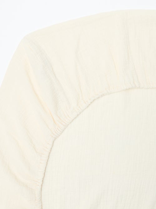 Sábana bajera para cuna (70x140) en doble gasa de algodón - Kiabi Home - Kiabi