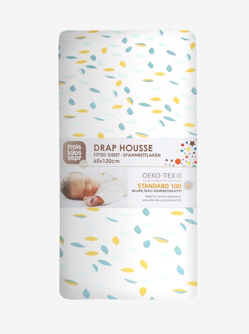 Sábana bajera para cuna con estampado de hojas - Kiabi Sábana bajera para cuna con estampado de hojas - Kiabi
