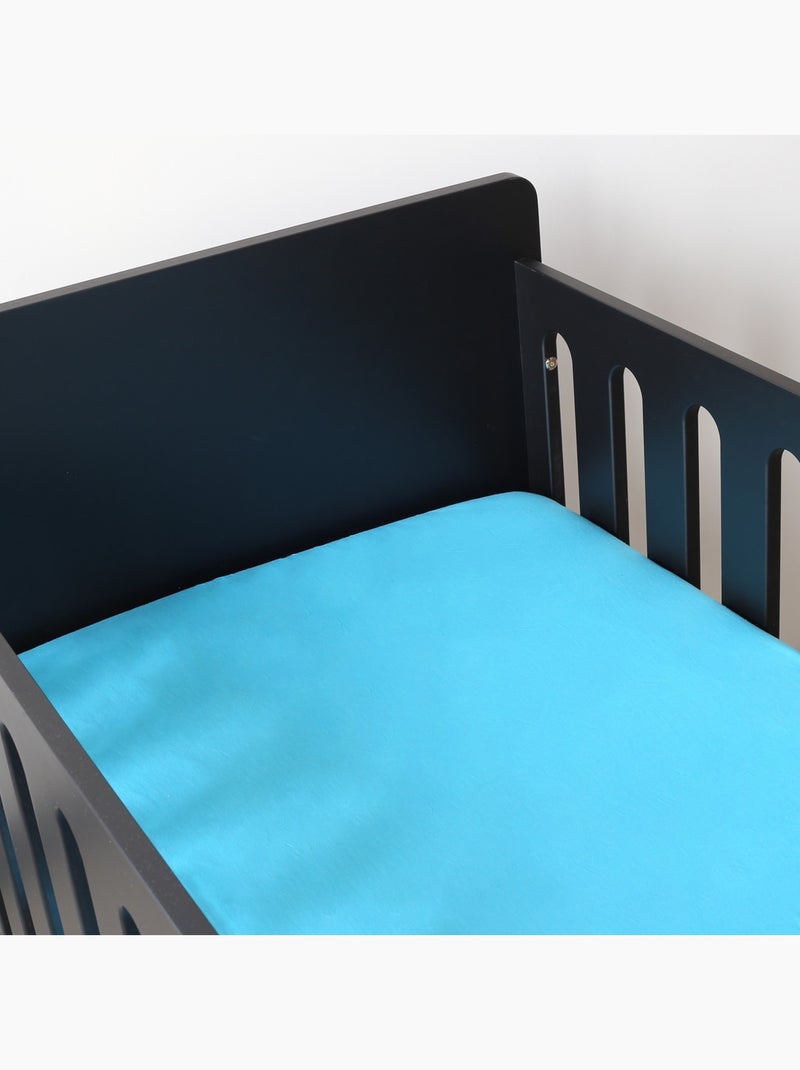 Sábana bajera para cuna de bebé Azul turquesa - Kiabi