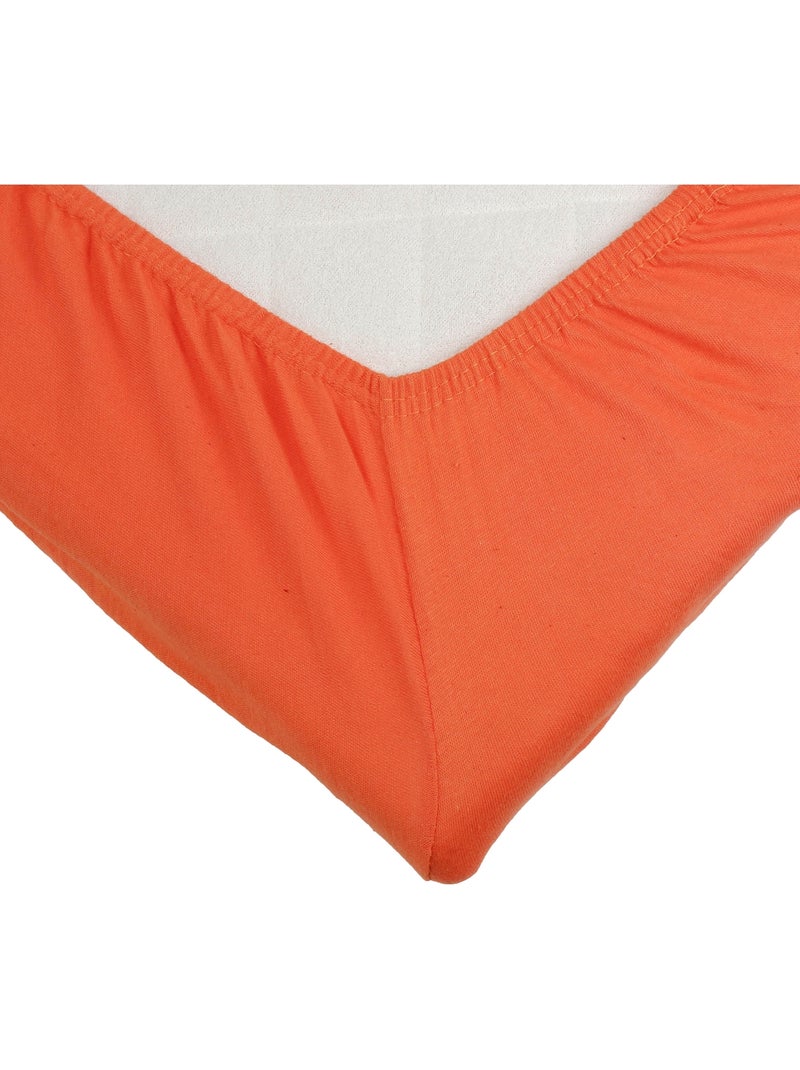 Sábana bajera para cuna de bebé Naranja - Kiabi