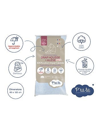 Sábana bajera + protector para cuna - Kiabi