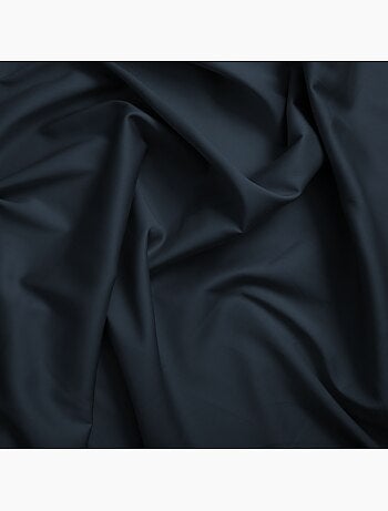 Sábana bajera satén de algodón azul marino