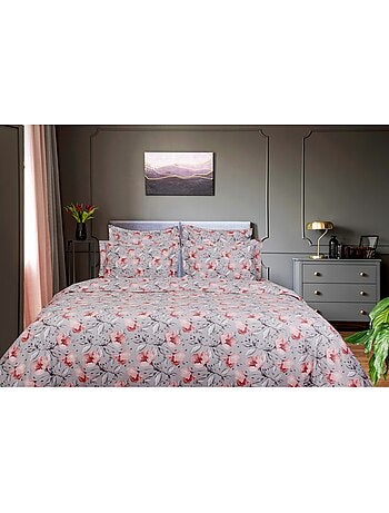 Sábana bajera satén de algodón "Floral