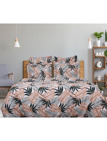 Sábana bajera satén de algodón "Tropical