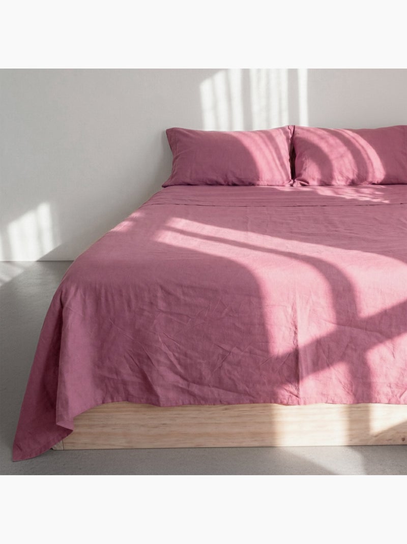 Sábana Basic "Happyfriday" Magenta - Kiabi