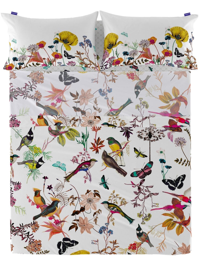 Sábana Birds of paradise "Happyfriday" Multicolor - Kiabi