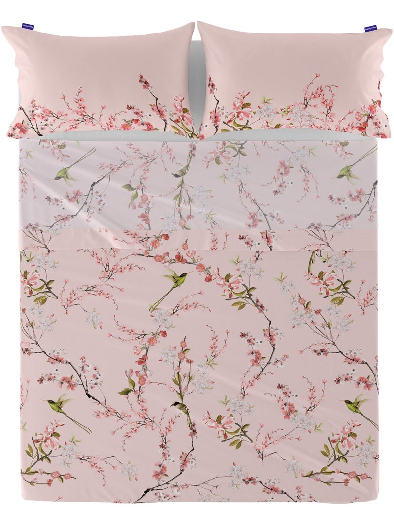 Sábana Chinoiserie rose "Happyfriday" Blanco - Kiabi