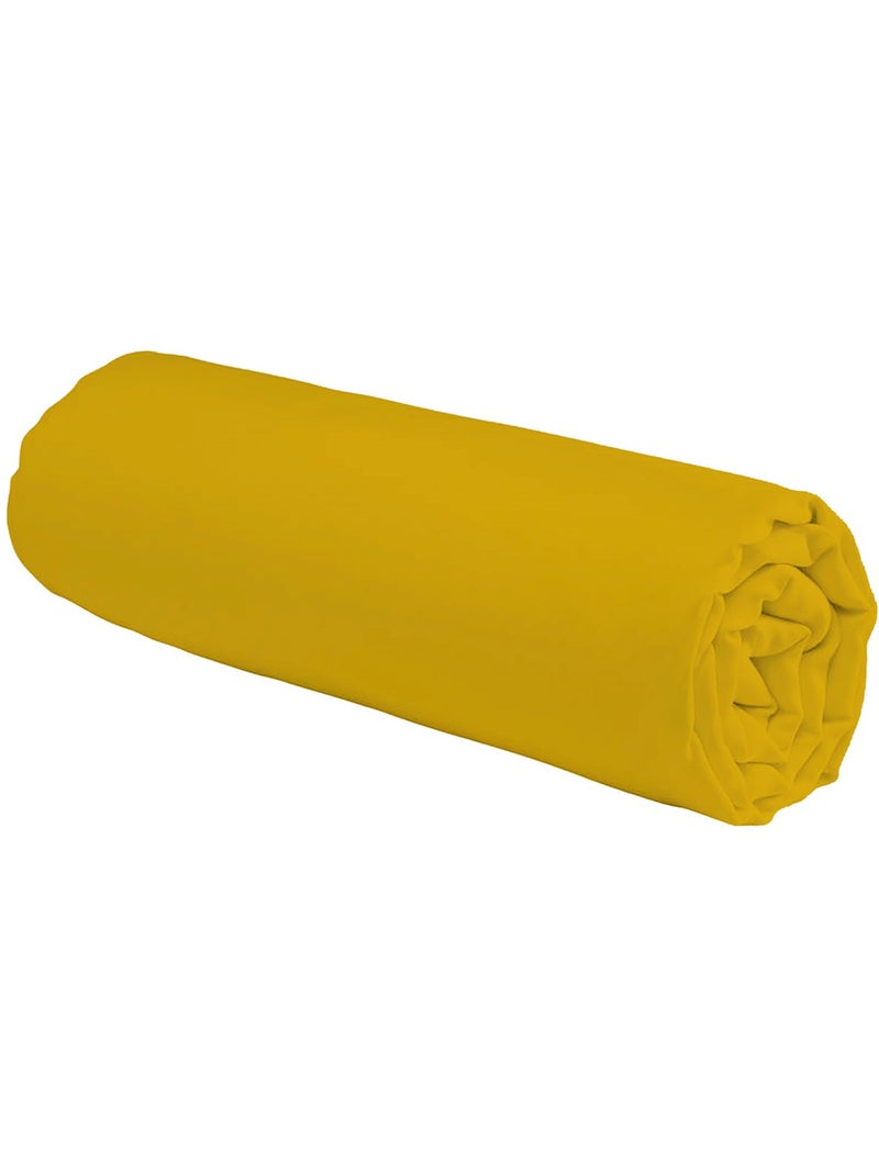 Sábana encajable 100% algodón 57 hilos Gris 90 x 200 cm – Future Home Amarillo - Kiabi