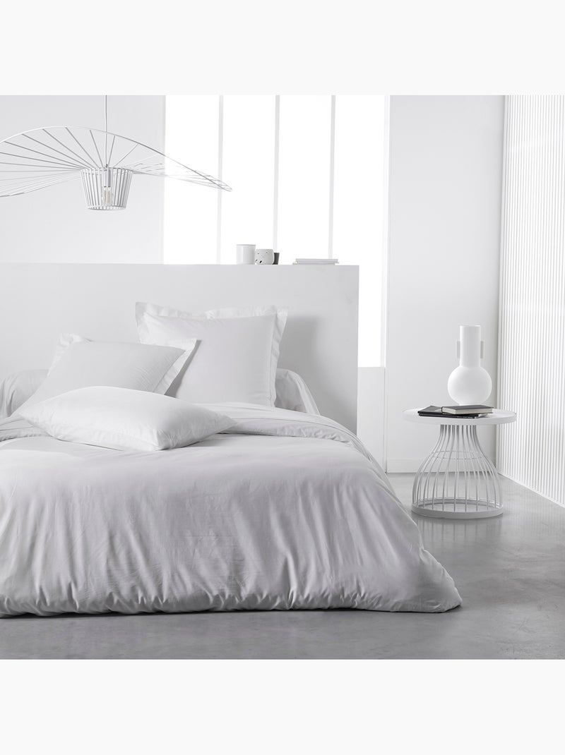 Sábana encimera de algodón liso - Afibel Blanco - Kiabi