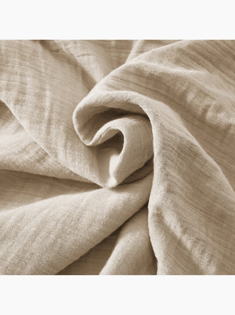 Sábana encimera – doble gasa de algodón lujo – gaïa Beige Cordel - Kiabi
