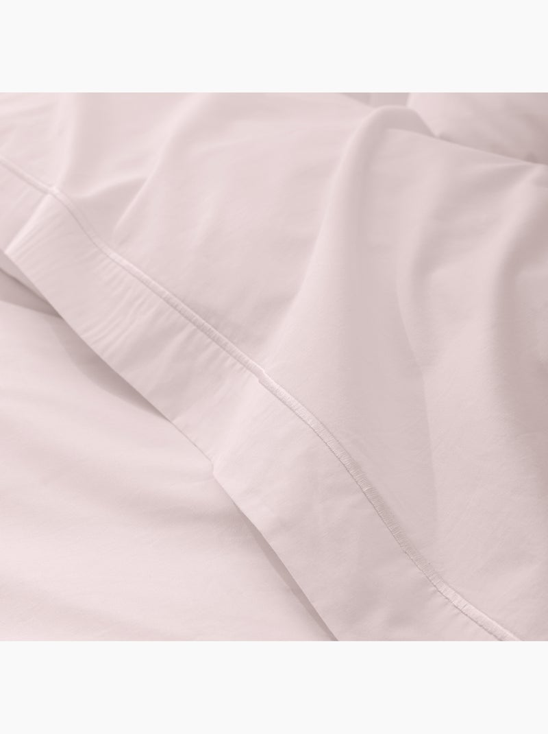Sábana encimera percal – puro algodón peinado de fibras largas 80 hilos/cm² Rosa - Kiabi
