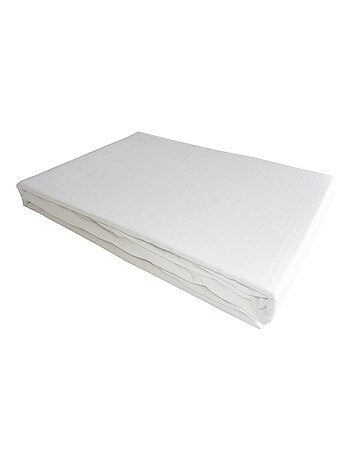 Sábana encimera satén de algodón blanco