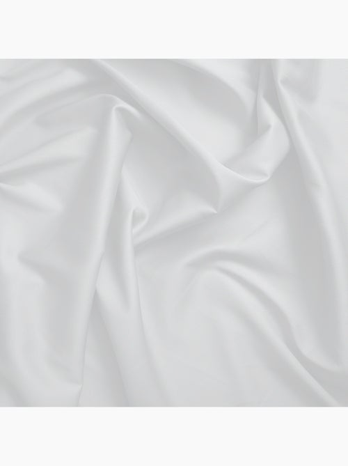 Sábana encimera satén de algodón blanco - Kiabi