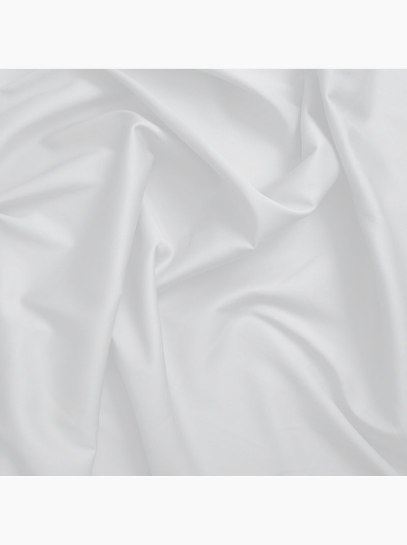 Sábana encimera satén de algodón blanco Blanco - Kiabi
