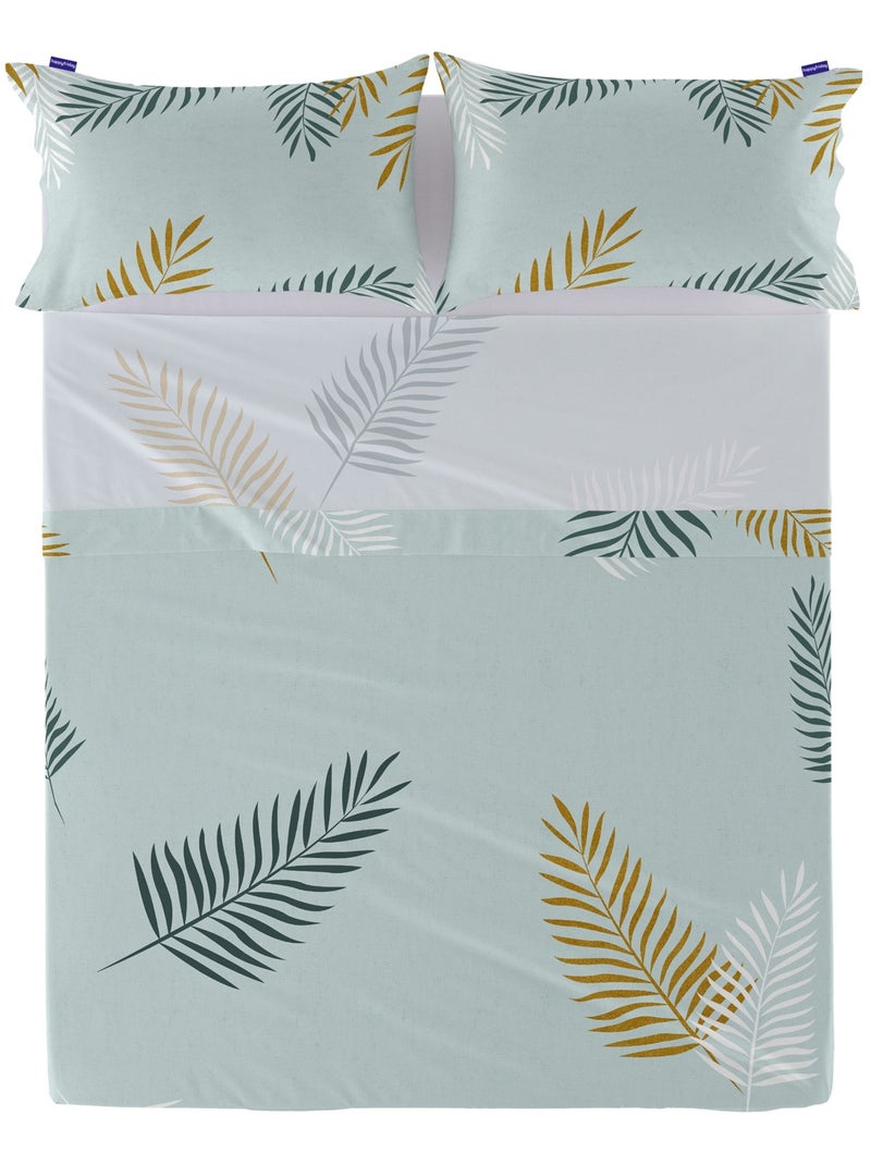 Sábana Foliage mint "Happyfriday" Blanco - Kiabi