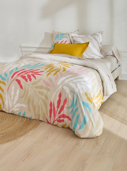 Sábana plana de algodón con estampado vegetal - Afibel - Kiabi Sábana plana de algodón con estampado vegetal - Afibel - Kiabi
